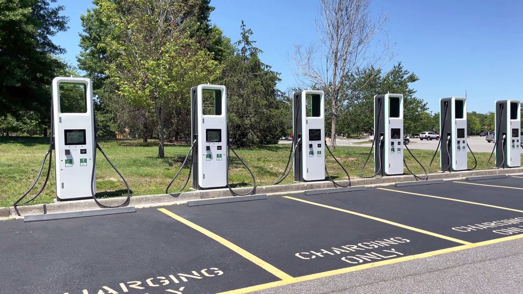 EV Charging Stations in parking lot