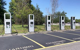 EV Charging Stations in parking lot