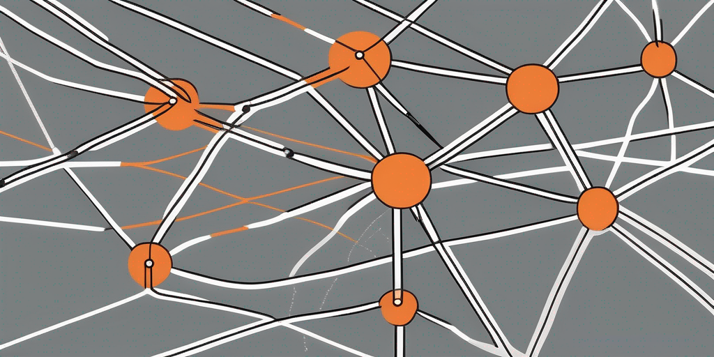 A complex network of interconnected nodes