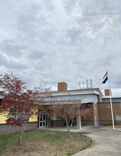 Front view of Delta sector rooftop telecommunications concealment structure