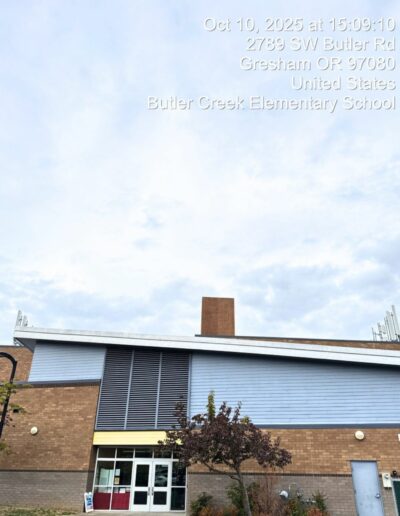 Front view of Gamma sector rooftop telecommunications concealment structure