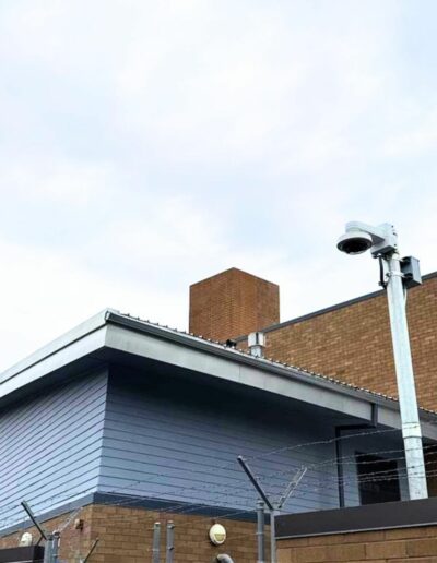 Front view of Gamma sector RF-friendly concealment structure at Verizon Binford